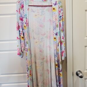 Posh Peanut Multicolor Floral Women's Robe‎
